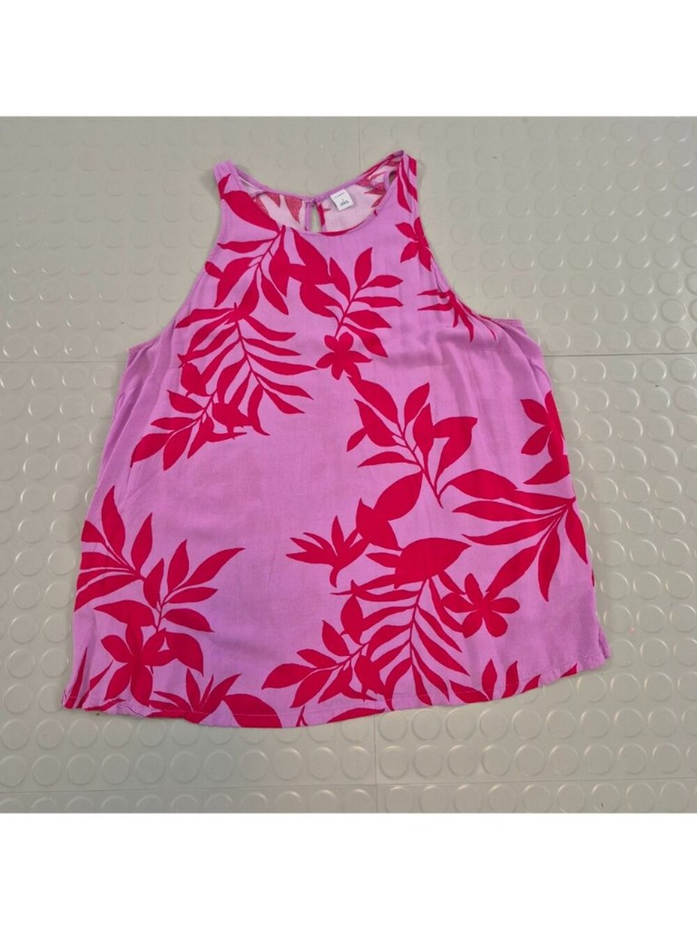 Old Navy Women's Floral Print Pink & Red Sleeveless Top Size L - Picture 5 of 8